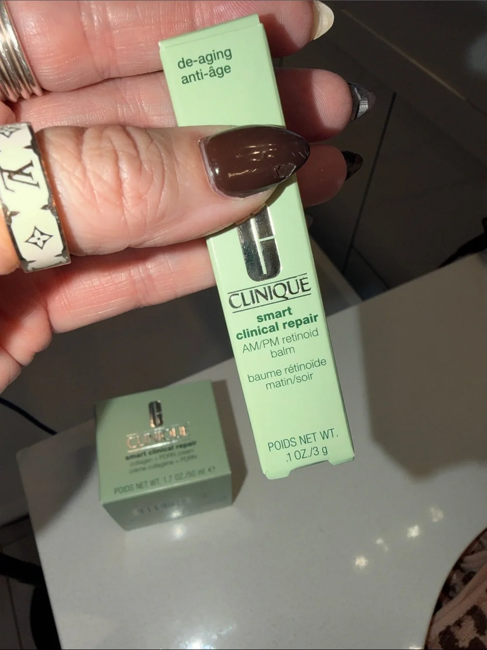 Clinique Smart Clinical Repair Cream and retinoid balm